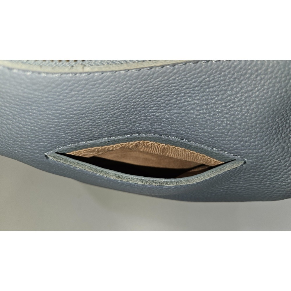 NWT The Sak Blue Pebbled Leather Hobo Shoulder Bag Slouchy Multi Pocket Zip - Picture 10 of 10
